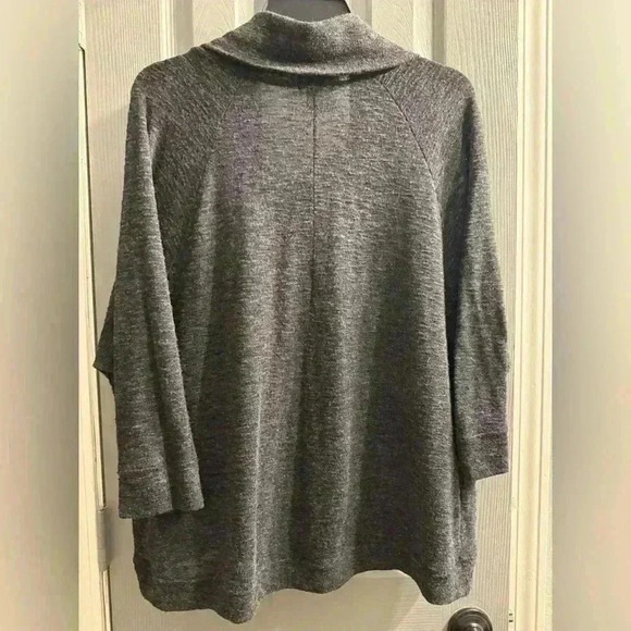 Old Navy Cowl Neck in dark gray has a sheer look to it, I would wear  camisole - Picture 6 of 8